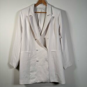 Good American White Luxe Suiting Executive Blazer Minidress size 5 (XXL) NWT